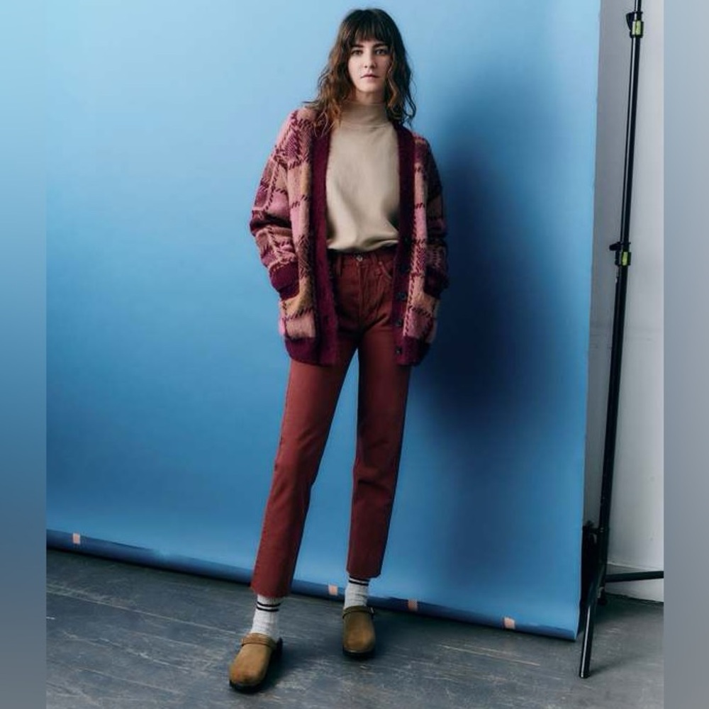 RE/DONE 70s Stove Pipe Jeans In Washed Brick Size 30